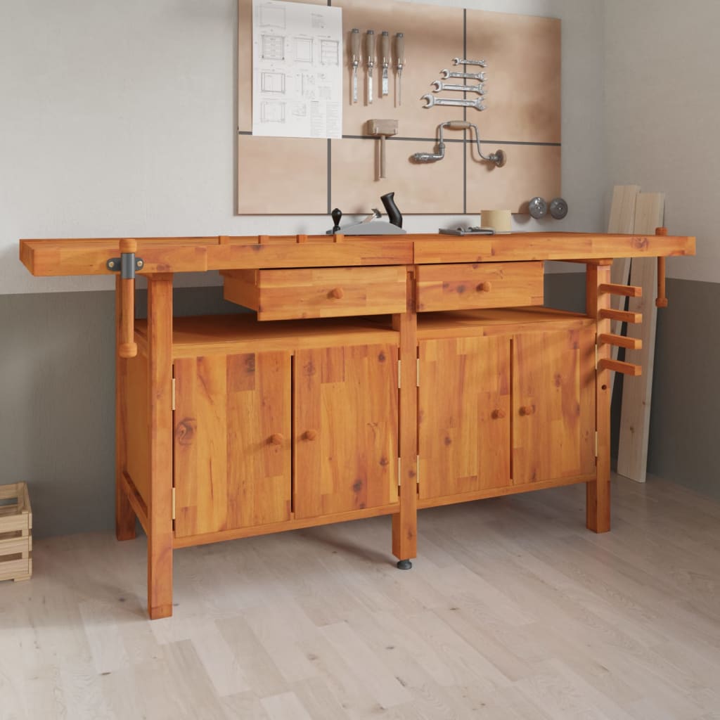 Werkbank – Werktafel – Werkbank Met Kast – Werkplek – Werkstation – Robuust Stalen Frame – Poedercoating Tegen Roest