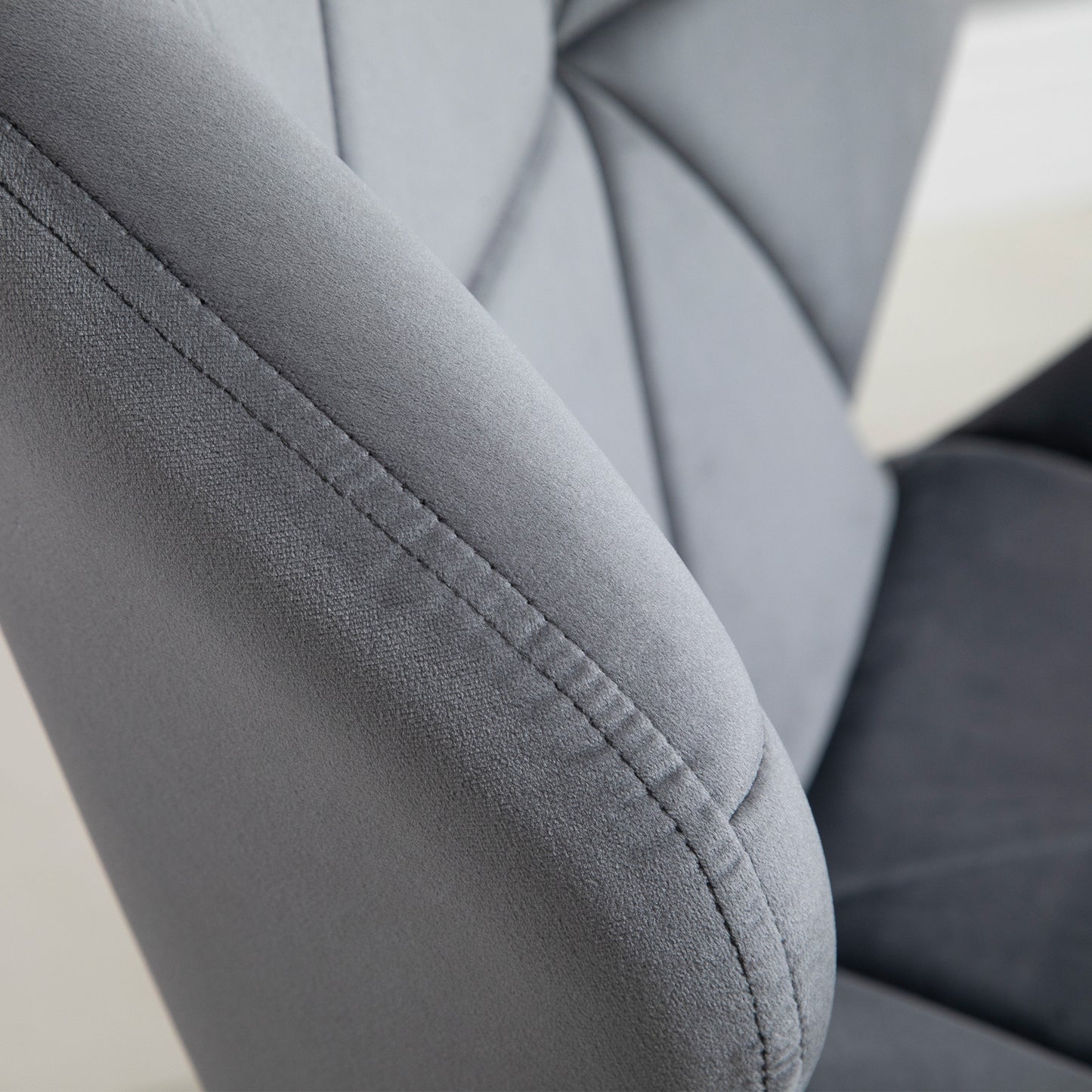 Barstoel – Barkruk – Hoog Krukje – Barstoel Set – Barkrukken – Grijs – Fluweelzacht Bekleed – 360° Draaibaar & In Hoogte Verstelbaar