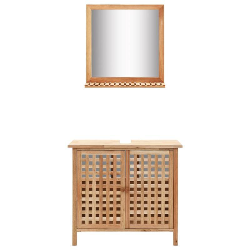 Kaptafel – Schoonheidstafel – Make-uptafel – Toilettafel – Dressingkast – Massief Notenhout – Ruime Spiegel – Compact Formaat