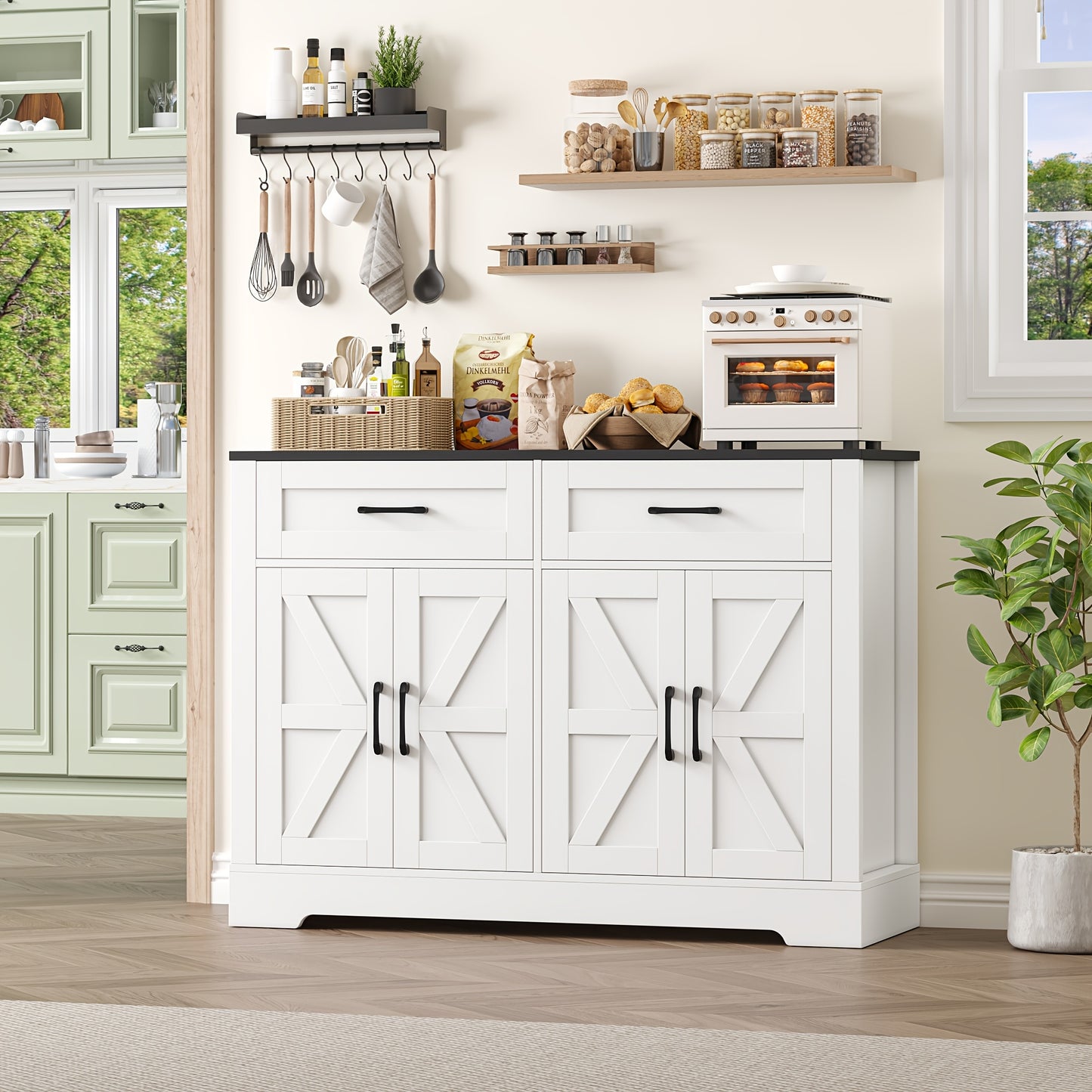Dressoir – Sideboard – Buffetkast – Opbergkast – Ladekast – Modern Design – 120x40x87 cm – Hout & Spaanplaat