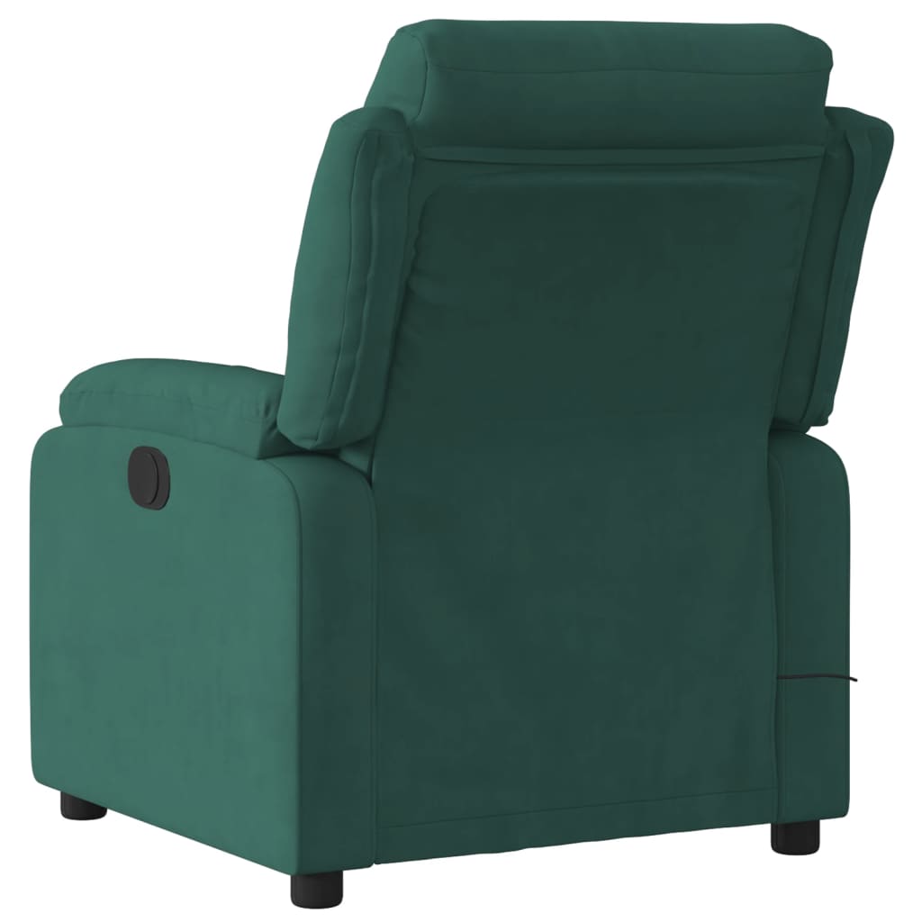 Elektrisch Verstelbare Relaxfauteuil – Elektrische Stoel – Relaxstoel – Verstelbare Fauteuil – Loungestoel – Donkergroen – Verstelbaar Tot 135° – Zachte Velvet Bekleding