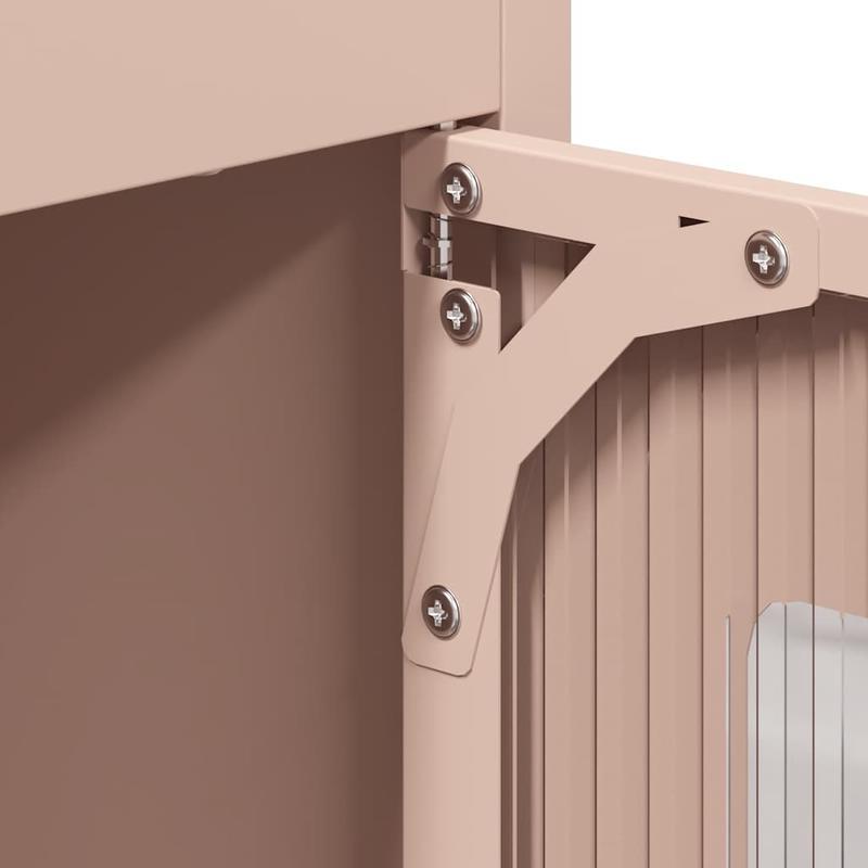 Hoge Kast 68x39x123cm Staal Roze