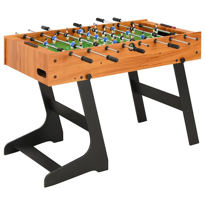Tafelvoetbal – Voetbaltafel – Fussbaltafel – Tafelspel – Spelontwerp – Lichtbruin Composite Materiaal – Opvouwbaar en Compact 121x61x80 cm