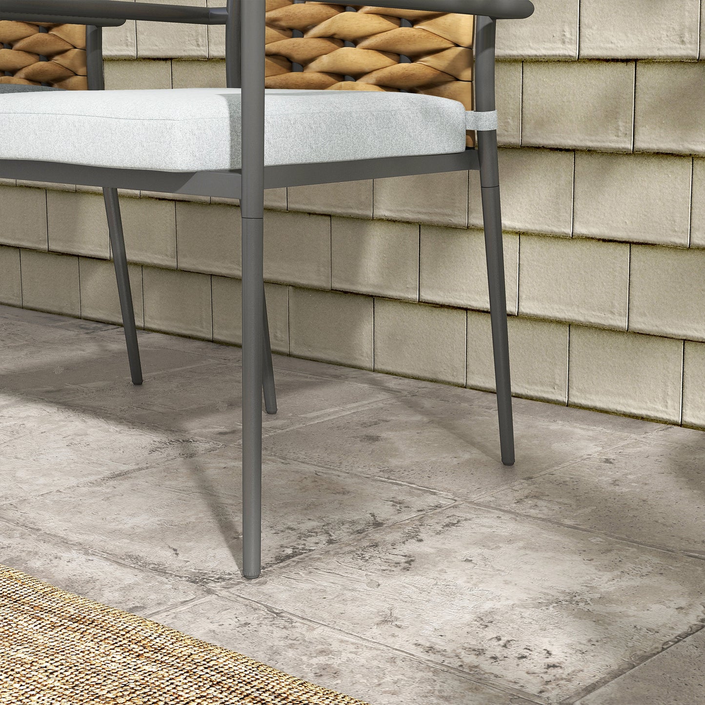 Tuinstoelen – Tuinzetels – Buitenstoelen – Terrasstoelen – Balkonstoelen – Modern Grijs – Weerbestendig PE-Rattan – Inclusief Zachte Kussens