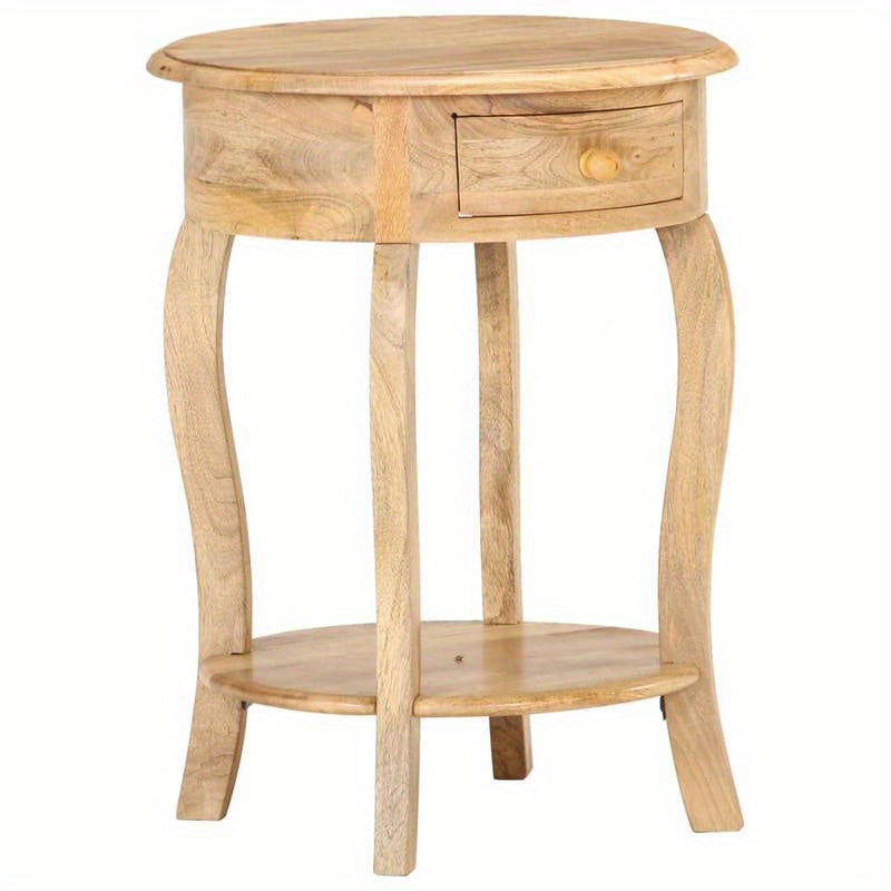 Bijzettafel – Bijzettafeltje – Nachtkastje – Salontafel – Banktafel – Massief Mangohout – Compact 37x37x61 cm