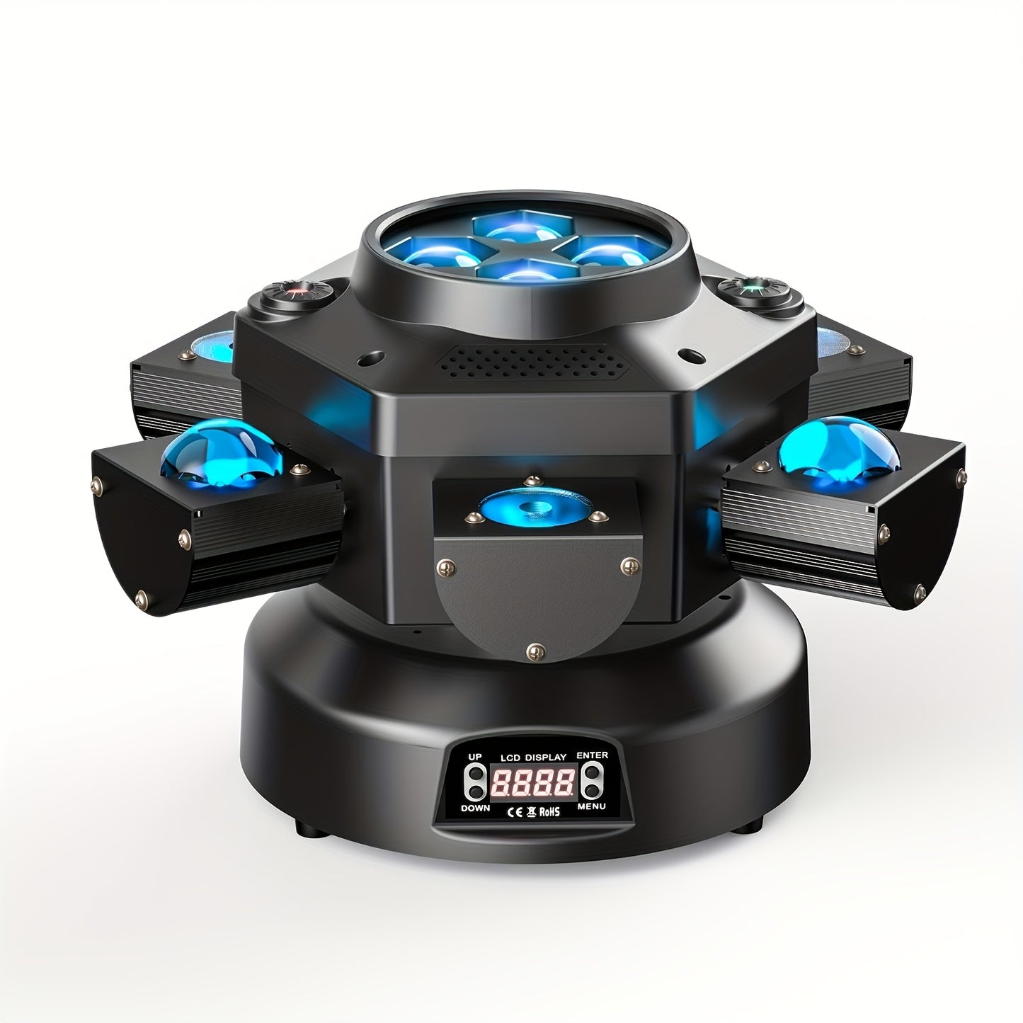 Partyverlichting – Feestverlichting – Stagelicht – Lichtshow – DJ Verlichting – 6-Arms RGBW LED – DMX512 Stuurbaar Met Sterren Effect
