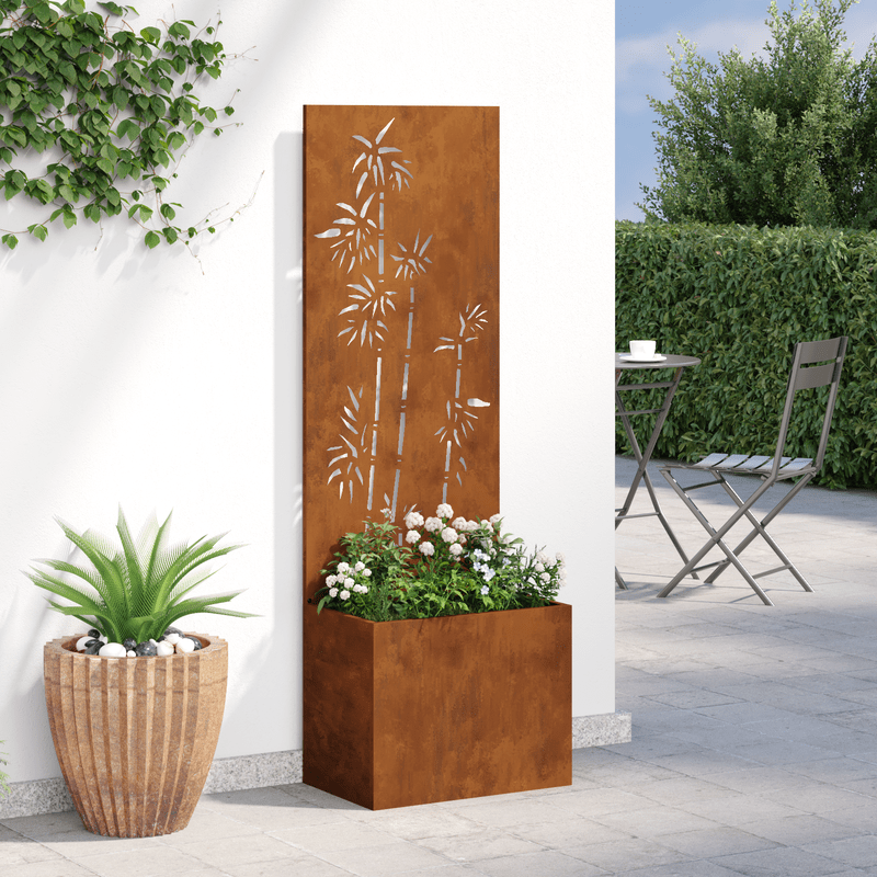 Grote Metalen Bloempot – Tuinbak – Plantenbak – Bloembak – Buitenpot – Rustieke Stijl – 50x140 cm – Weerbestendig Staal