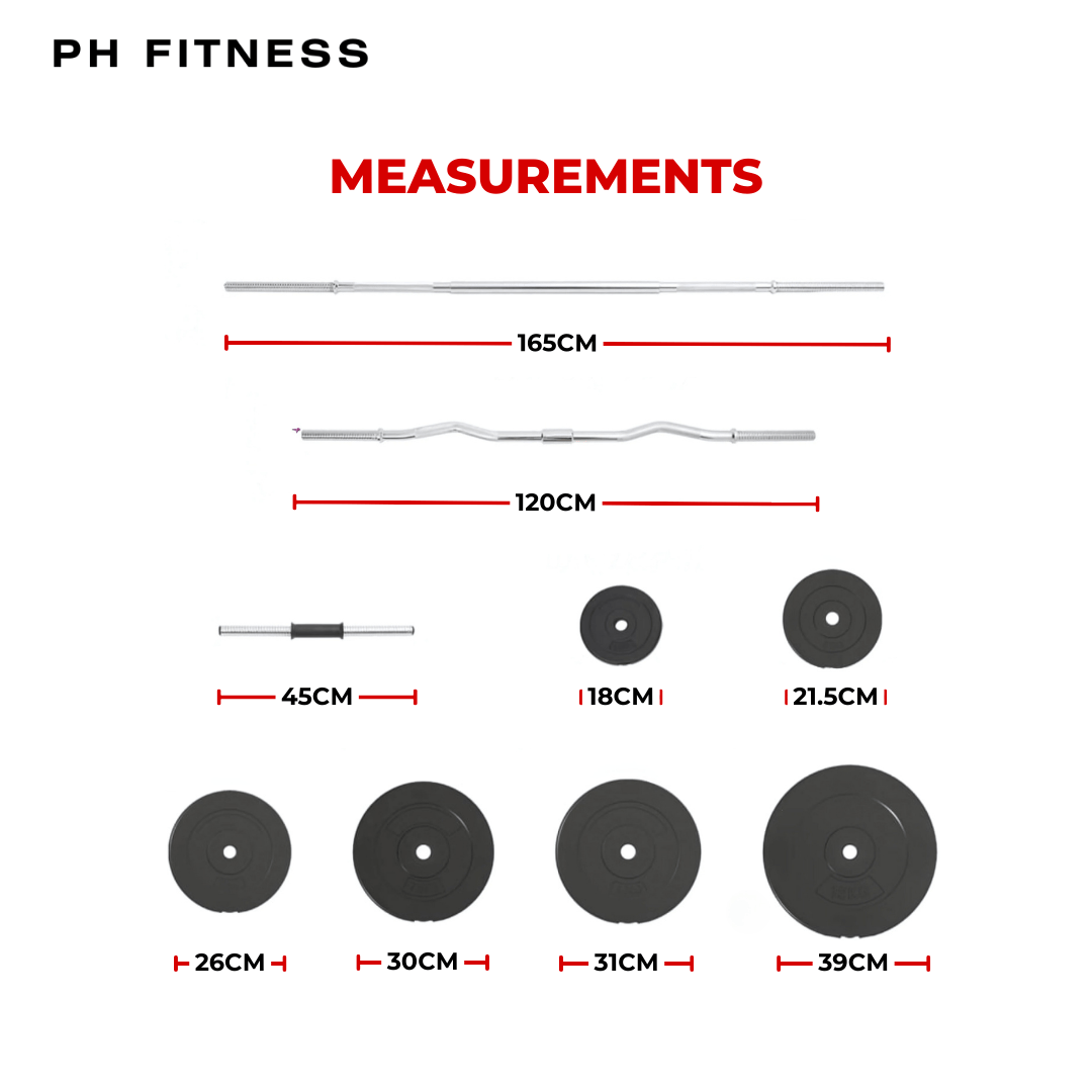 Weight Set 100KG – Adjustable Weights for Strength Training and Full-Body Workouts