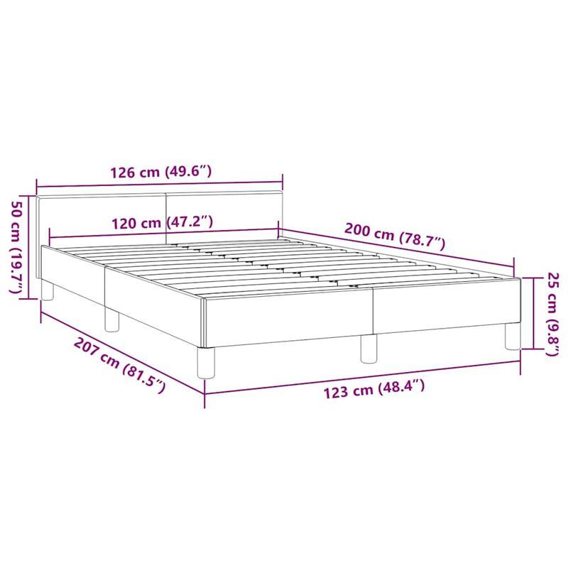 Bed frame con Testiera without Mattress Black 120x200cm Practical, removable, suitable for all seasons, Versatile Bed Frame, Bedroom Furniture, Modern Bedroom, Stylish Furniture, Easy Assembly, Durable Construction, Compact B