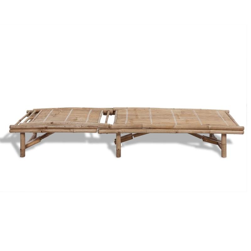 Bamboe Ligbed – Tuinbed – Ligstoel – Zonnenbed – Verstelbaar Rugdeel – Ergonomisch Ontwerp – Duurzaam Bamboe