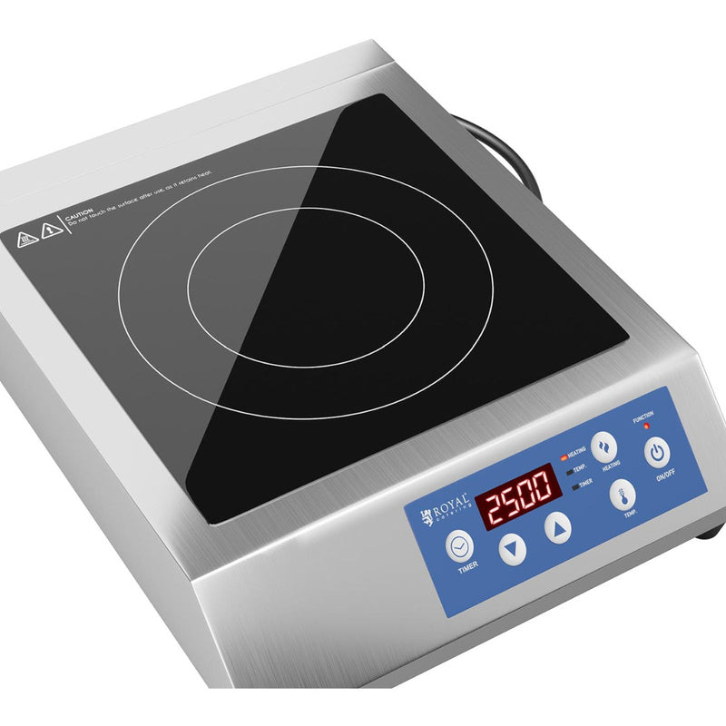 Inductiekookplaat – Inductiekookplaatje – Elektrische Kookplaat – Kookplaat 1 Zone – Mobiele Kookplaat – 3500 W Vermogen – Ø 28 cm Kookvlak – LED Bedieningspaneel