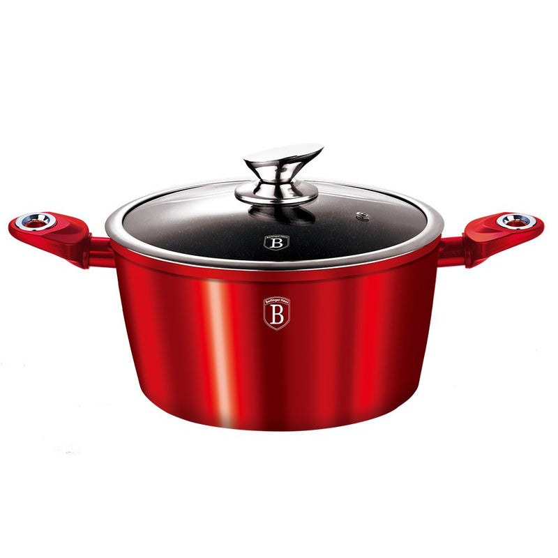Grillpan – Steakpan – Barbecuepan – Koekenpan – Braadpan – 15-delige granieten pannenset – Aluminium met drievoudige anti-aanbaklaag – Geschikt voor alle warmtebronnen