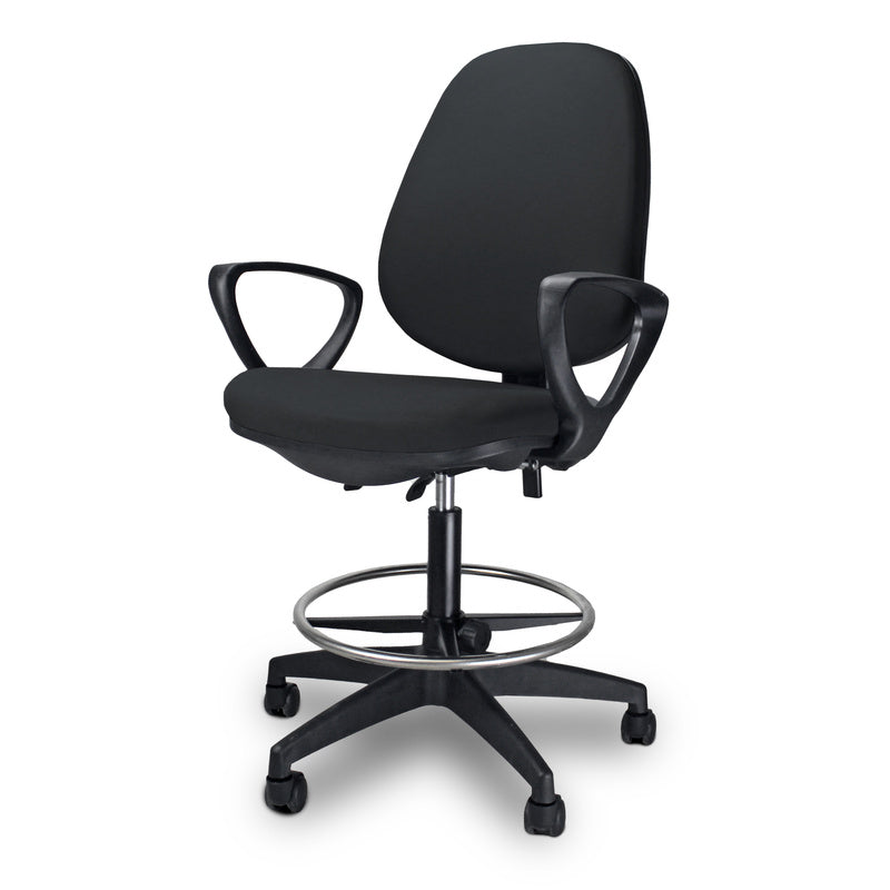 Bureaustoel – Kantoorstoel – Draaistoel – Office Chair – Ergonomische Stoel – Verstelbare Rugleuning – Zwart Nylon Onderstel