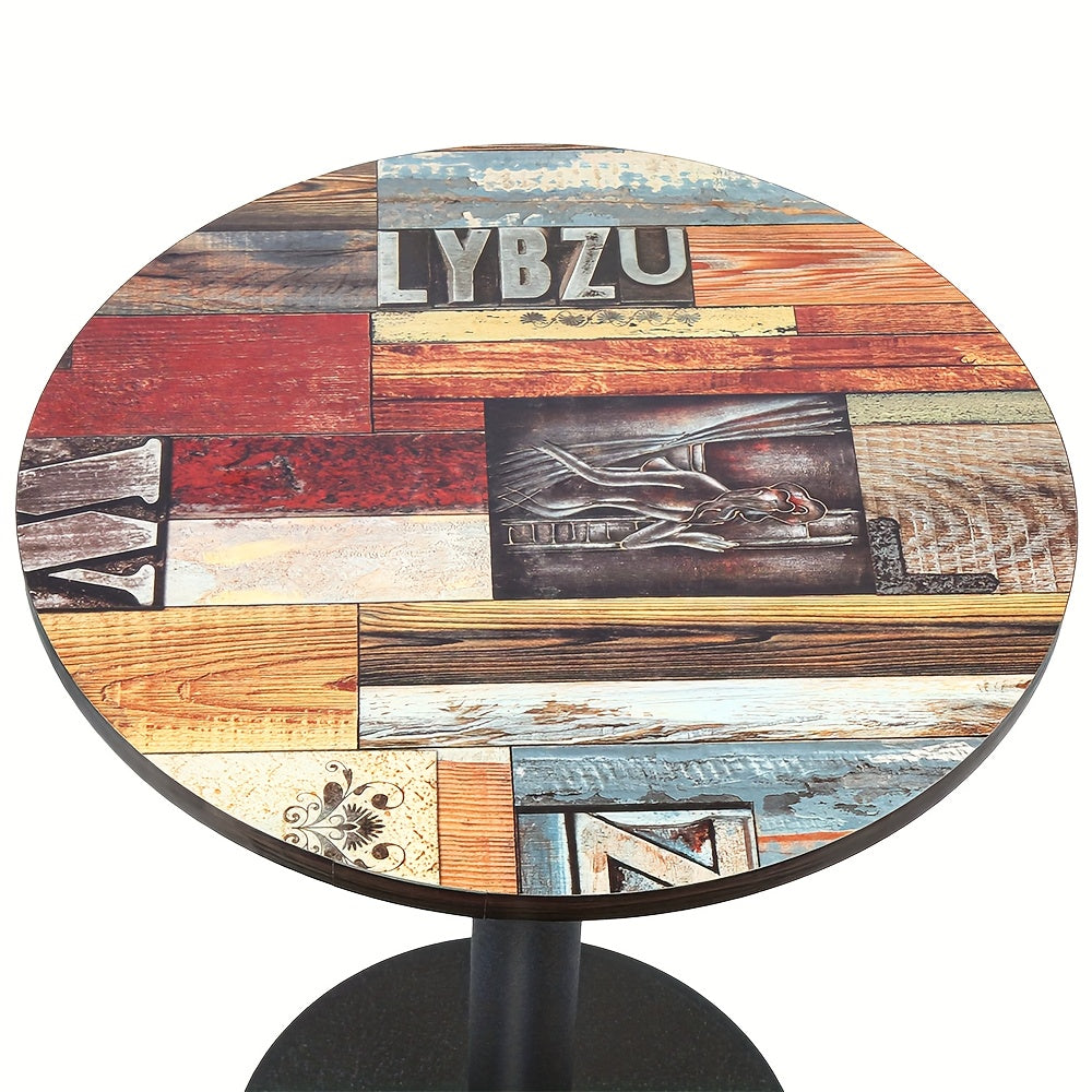 60x60x72cm Round Pedestal Table - 4-Seater Commercial Grade Solid Wood Modern Round Dining Table with Sturdy Central Base, Space-Saving Design for Restaurants, Cafes, Bistros & Home Use - Ideal for Small Spaces, Durable & Eas