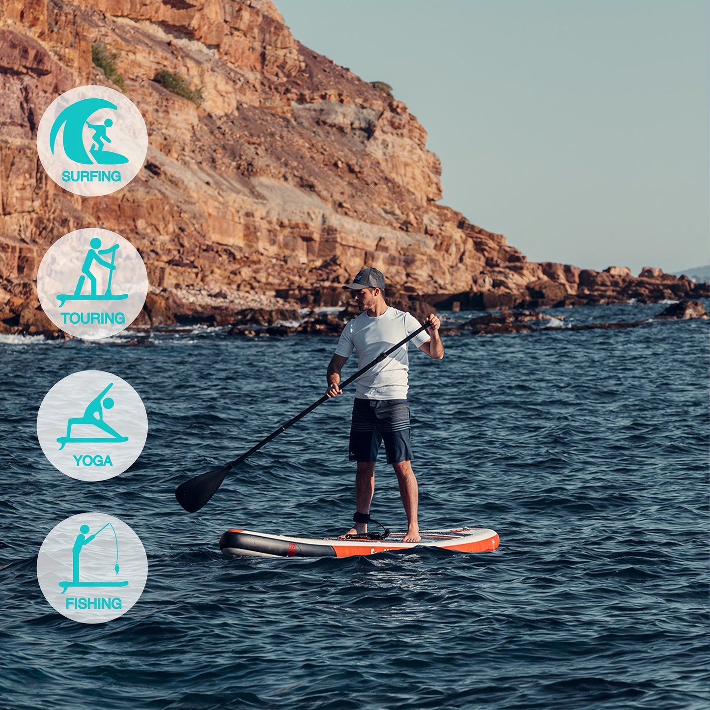 Stand Up Paddle Surfboard – SUP Board – Peddelboard – Inflatable Paddleboard – Watersport Board – Licht en Stevig PVC – Compact Opblaasbaar Design