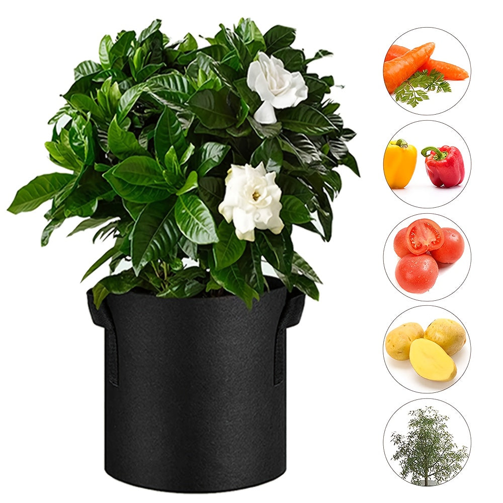 Set van 10 Plantenzakken met Handvatten – Grow Bags Plantenzakken en Plantencontainers – Capaciteit 11–37L