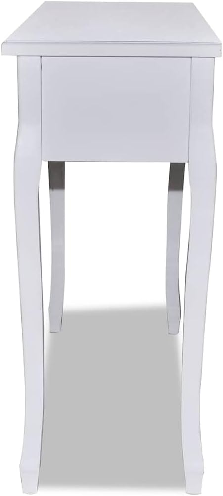 Classic Sideboard 100x35x78cm with 3 drawers White side table side table