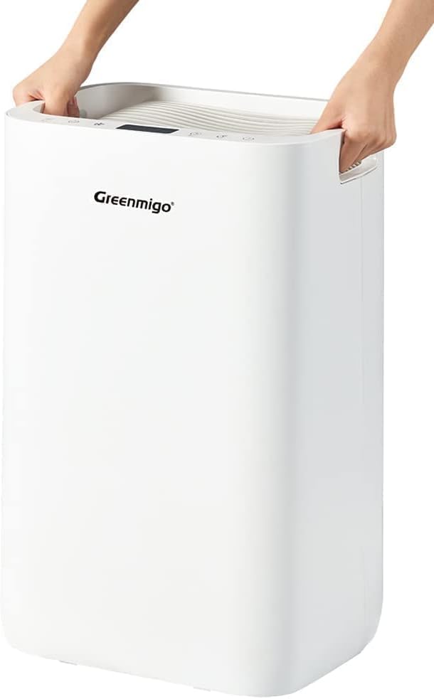 Luchtontvochtiger 20L in 24u,Kamerontvochtiger Luchtontvochtiger met HEPA & Actieve Kool 2in1 Voorfilter,Digitaal Display,Afvoerslang,was Drogen,Timer,Tegen Vocht,Schimmel(ALPHA-Q20)