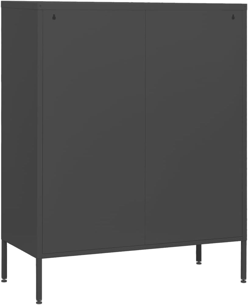 vidaXL Chest of drawers 80x35x101.6 cm steel anthracite coloured
