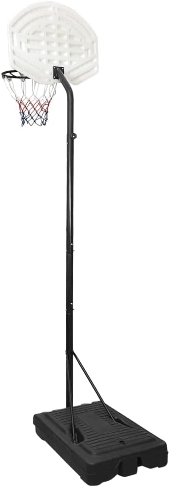Basketbalring – Basketbalpaal – Basketring – Basketbalbord – Verstelbare Hoogte 282-352 cm – Duurzaam Polyethylene Wit
