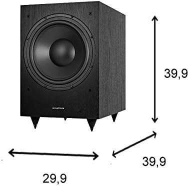 DYNAVOICE Magic MW-10 Zwart Mat – Actieve 10 inch Subwoofer, 180W RMS (250W Max), Bassreflex, Fase- en Low Pass-regeling | Voor 5.1 Home Cinema en HiFi Systeem.