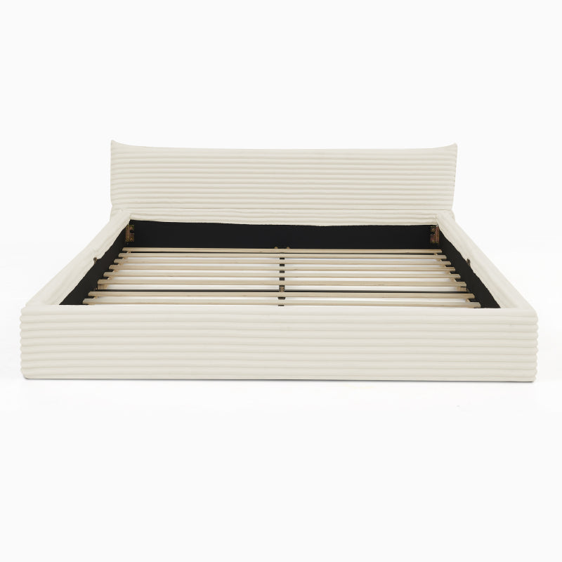 Uitschuifbed – Slaapbank – Bedbank – Kinderbed – Logeerbed – Extra Lang 90x200 cm – Plush Matras Compatibel – Ruimtebesparend Wit Design