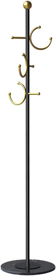 BUZUYE kapstok, metalen kapstokken met marmeren basis, kapstok standaard voor kleine ruimte slaapkamer, entree kapstok voor hangende kleding, hoeden, tassen, jas