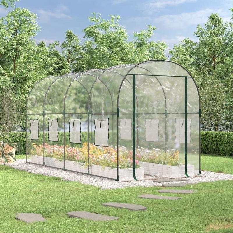 Kweekkas – Tuinkas – Broeikas – Serre – Kas – Transparant PVC – Gepoedercoat Stalen Frame – 160x400x190 cm