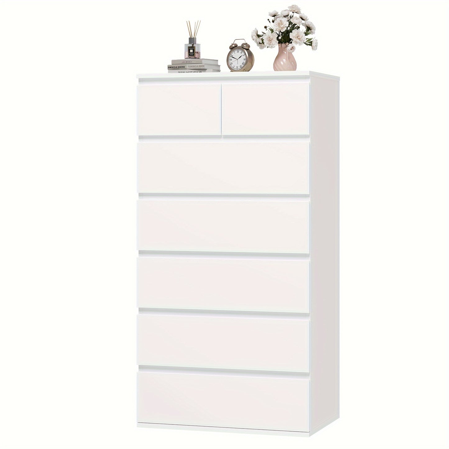 Chest Of Drawers – Ladekast – Kledingkast – Opbergkast – Slaapkamerkast – Modern Wit – 5 Lades – MDF Materiaal