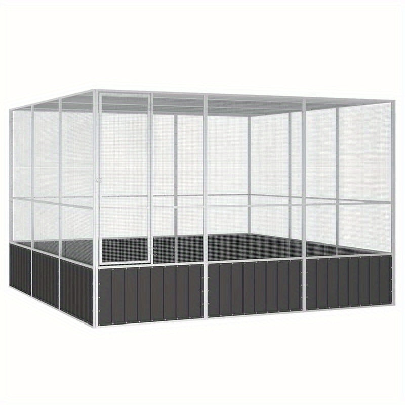 Vogelkooi – Vogelvolière – Vogelverblijf – Vogelhuis – Vogelkast – Gegalvaniseerd Staal – Weerbestendig – Ruim 302,5x324,5x211,1 cm