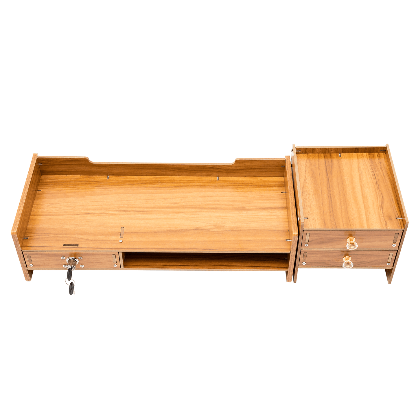 Bureau Organizer – Bureaurek – Desk Organizer – Opbergdoos – Documentenhouder – Houtkleur – Stevig Duurzaam Materiaal – Compact Formaat
