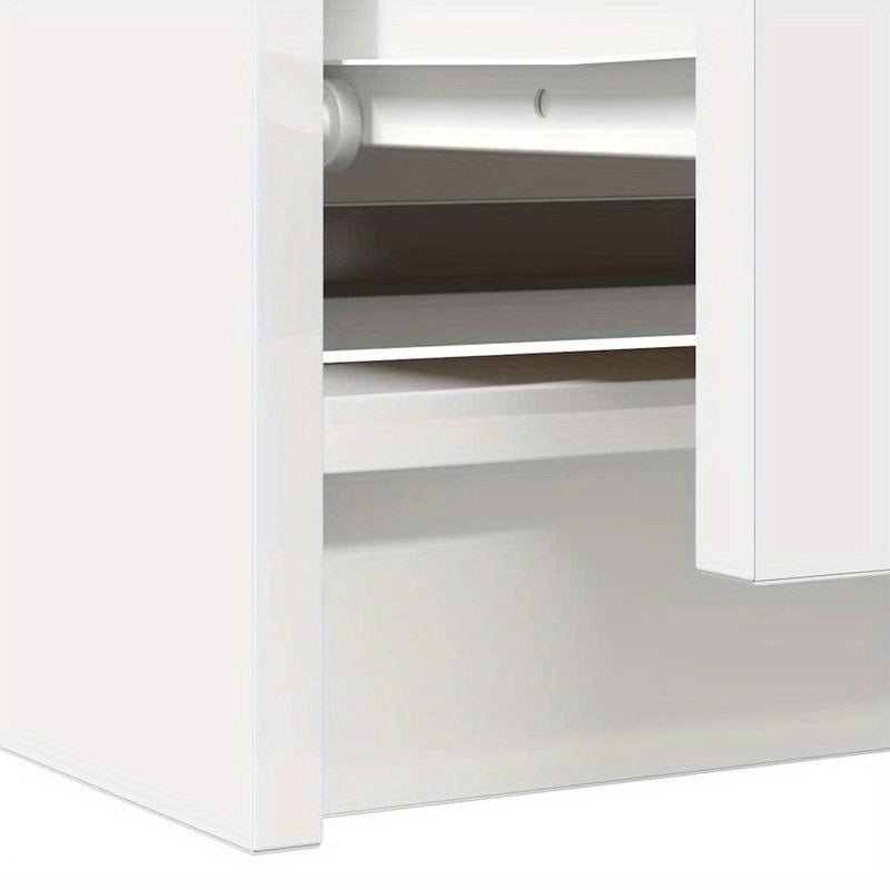 TV meubel – TV kast – Media meubel – Entertainment meubel – Wit tv meubel – Compact 100x35x54 cm – MDF en hardhout