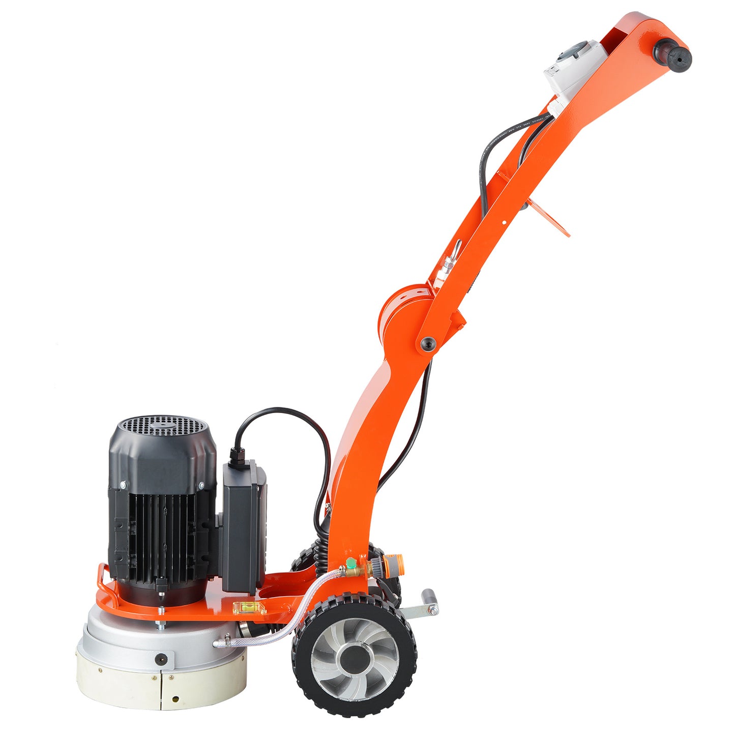 Elektrische Betonvloer Schuurmachine – Beton Slijpsteen Polijstmachine – Vloerschuurmachine – Vloerpolijstmachine – Metalen Variant – 3.0 HP Borstelloze Motor – Verstelbare Handgreep 86-117 cm