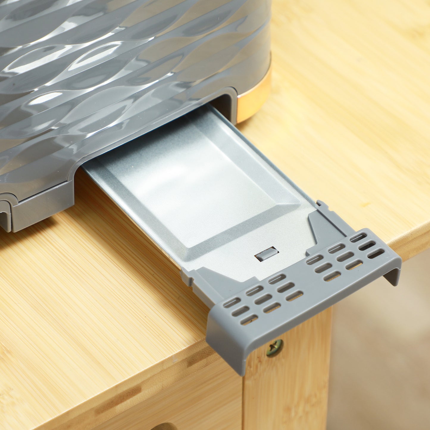 2-in-1 Broodrooster en Waterkoker – Toaster – Kettle – Ontdooien – Opwarmen – Grijs – 7 Bruiningsniveaus – Compact Design