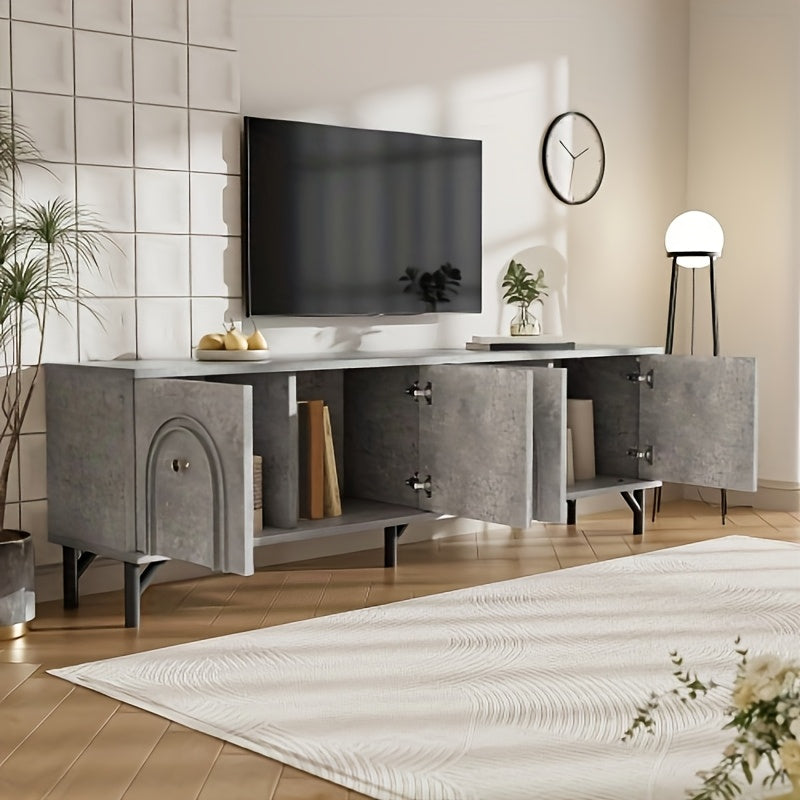 tv meubel – tv kast – tv dressoir – tv meubelen – tv meubel woonkamer – modern minimalistisch – 4 lades – stevig ontwerp – grijs