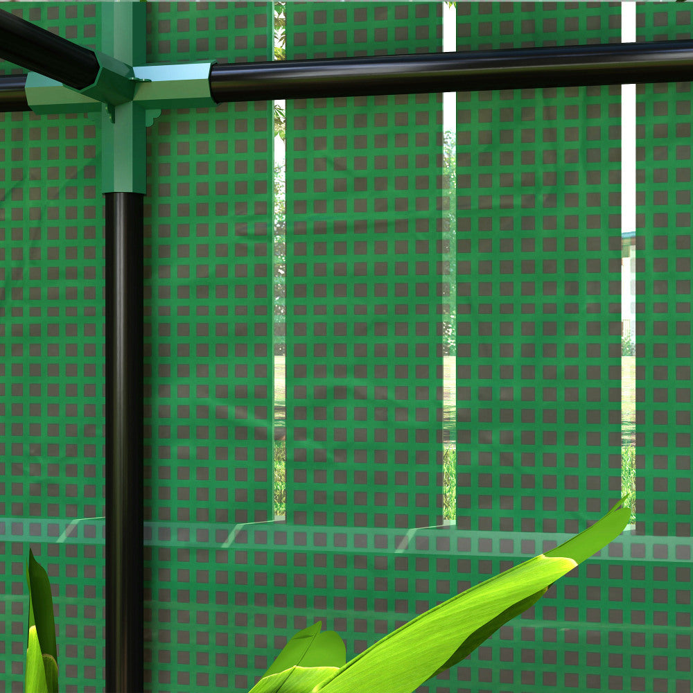 Kweekkas – Kweekkast – Broeikas – Plantenkas – Moestuin Kas – Compact Met 3 Planken – UV-bestendige Cover – Stabiel Gepoedercoat Stalen Frame – 100x40x150 cm – Roldeur Ventilatie