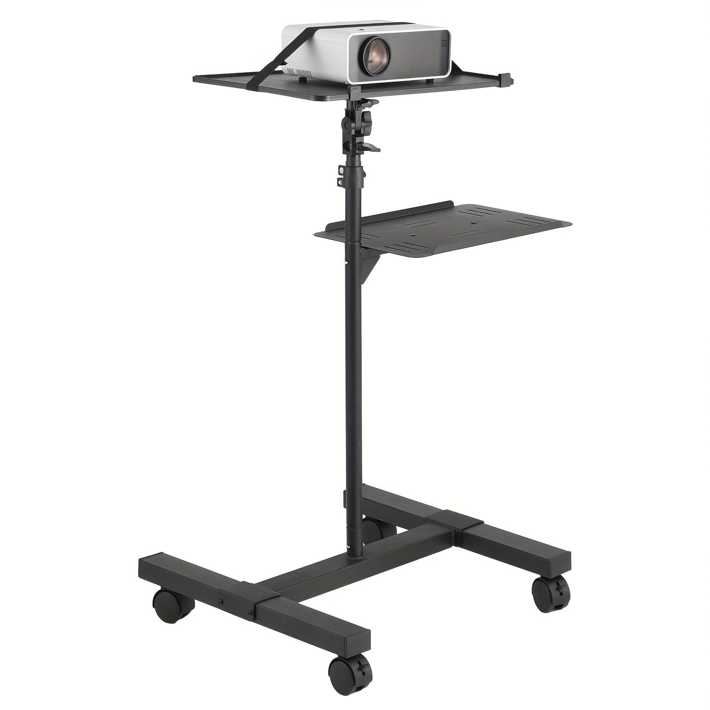 Projectiebeugel – Projectorstandaard – Vloermontage – Beamerhouder – Statief – Hoge Draagkracht 39,92 kg – Verstelbare Hoogte & H-Vormige Basis