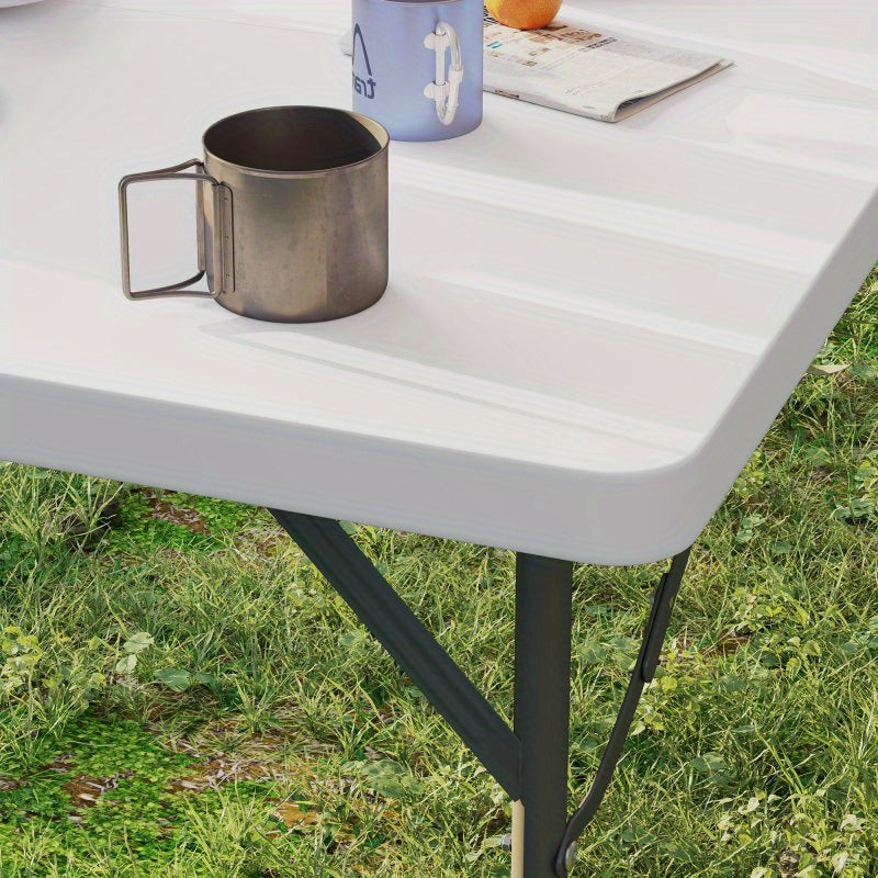 Inklapbare Tafel – Picknicktafel – Campingtafel – Tuin Tafel – Buiten Tafel – Verstelbare Hoogte – Stevig Metalen Frame