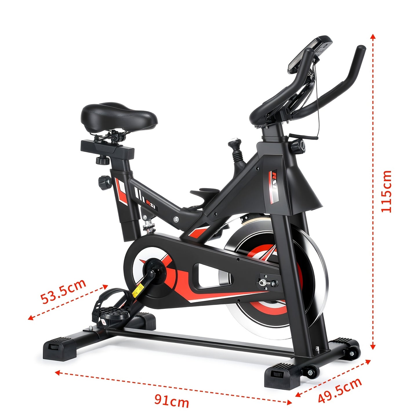 Hometrainer – Fitnessfiets – Indoorfiets – Spinningfiets – Fietstrainer – Magnetische Weerstand – Hartslagmeter – 6-Verstelbare Zitting en Stuur – Max 150 kg Belastbaar