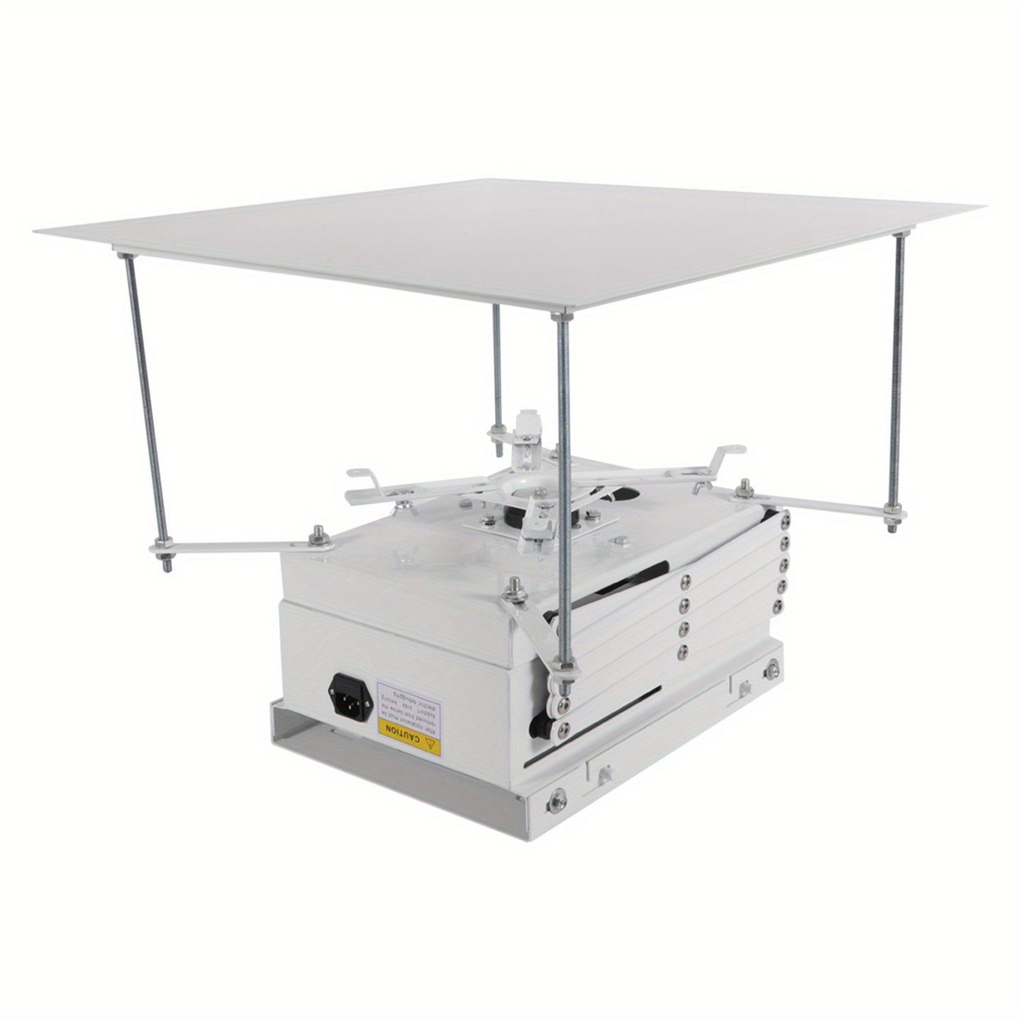 Projectiebeugel – Projectorhouder – Plafondbeugel – Bevestiging Voor Projector – Witte Projectorbeugel – Stevige Houten Constructie – Elektriciteit Niet Nodig