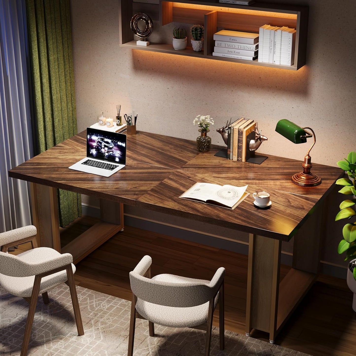 Bureau – Werktafel – Computerbureau – Schrijftafel – Thuiswerkplek – 160 cm Groot – Stevig Metalen Sledestijl Frame