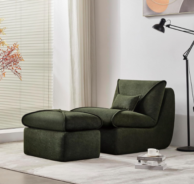 Fauteuil – Relaxstoel – Loungefauteuil – Leunstoel – Zetel – Ergonomisch Comfort – Lichtgewicht Chenillestof
