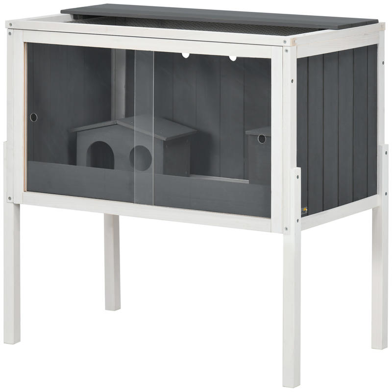 Hamsterkooi – Knaagdierenkooi – Hamsterhuis – Knaagdierhok – Dwerg Hamsterkooi – Ruim 3000 cm² – Hout En Metaal Met Acryl Schuifdeuren