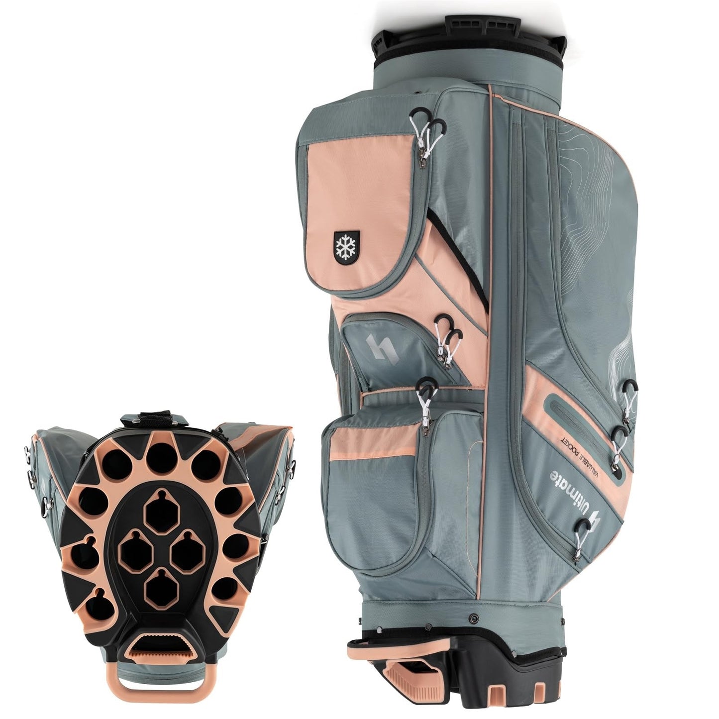 Golf Tas – Golfbag – Carrybag – Golftas Trolley – Golfkar Tas – Lichtgewicht – 14 Vakken En Waterafstotende Regenhoes – Roze
