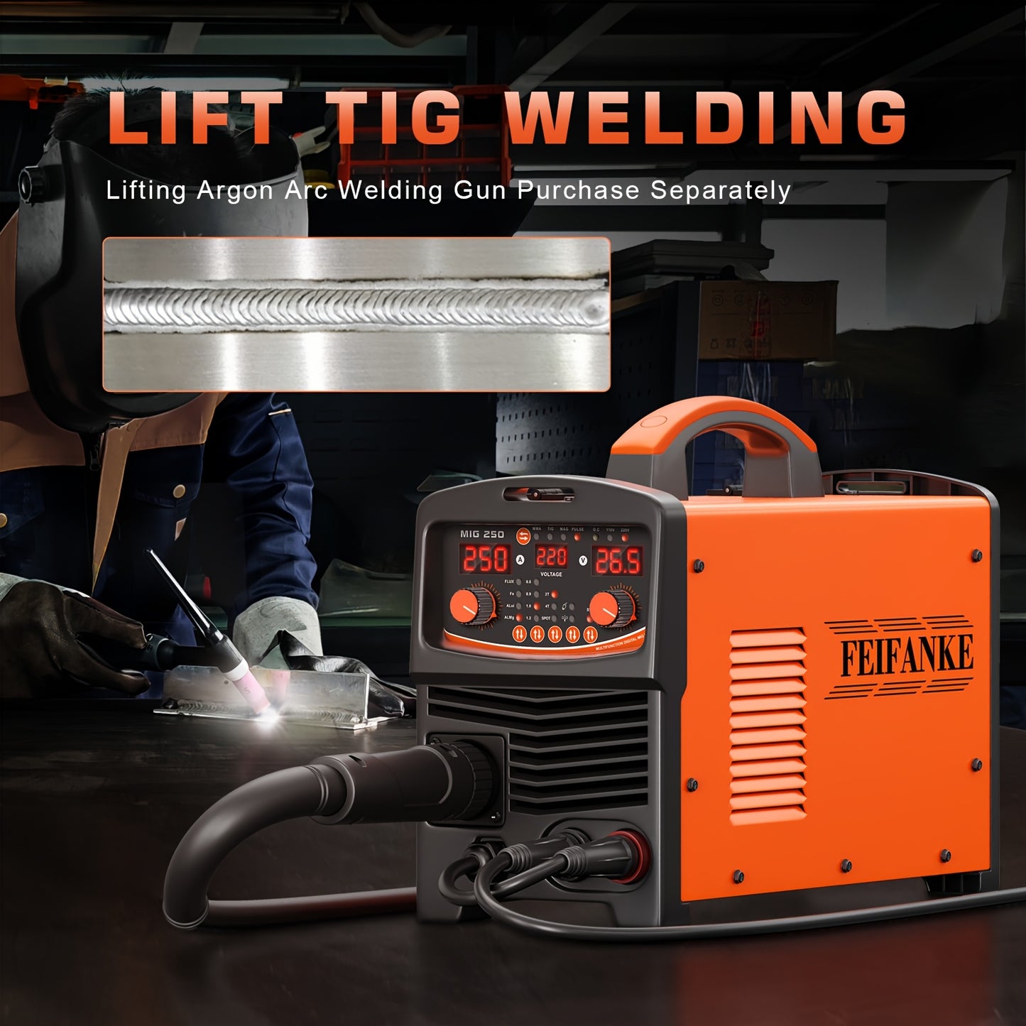 6-in-1 Lasmachine – MIG Lasapparaat – Elektrode Lasmachine – TIG Lasser – Puntlasmachine – Lichtgewicht & Compact – Snelle Draadvoeding & Gasdetectie