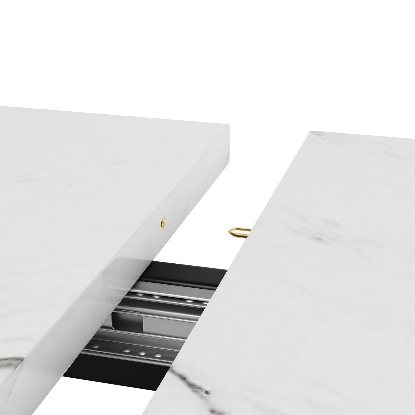 Uitklaptafel – Klaptafel – Inklaptafel – Uitschuiftafel – Eettafel – Ruimtebesparend Ontwerp – Hardhouten Blad Walnootkleurig
