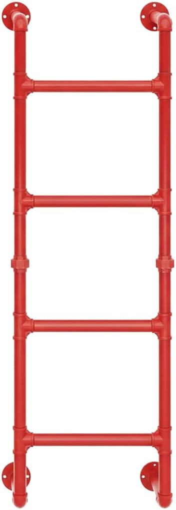 Wandmontage modulaire ladder – 4 sporten noodladder voor raam, put, zolder – Binnen en buiten gebruik – Gecertificeerd – Wandbevestigde 4-traps ladder – Stevig, duurzaam en roestbestendig