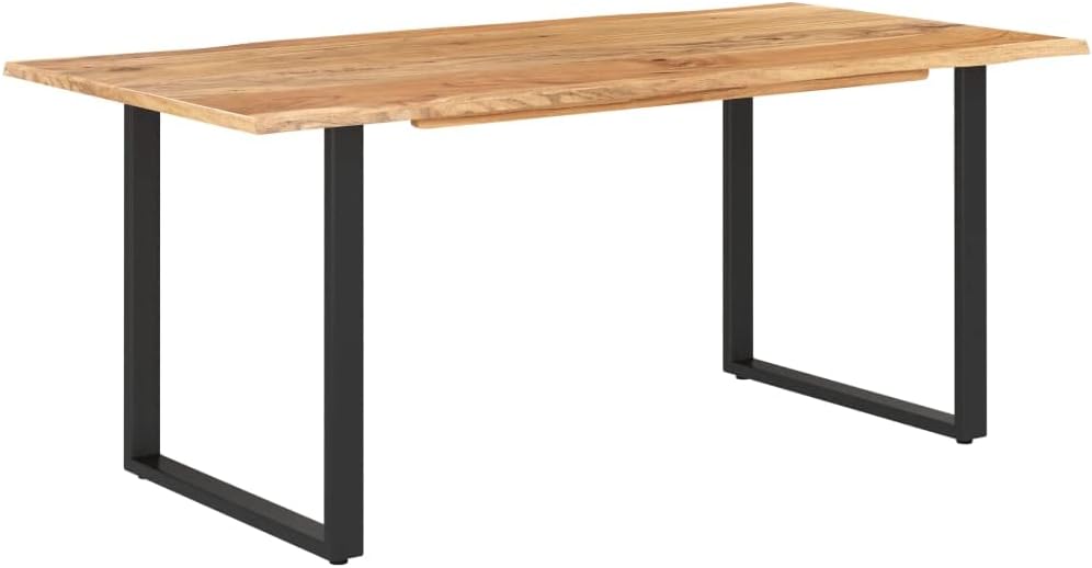vidaXL Solid Acacia Wood Dining Table Table Kitchen Table Dining Table Tables Furniture Dining Table Dining Tables Kitchen Dining Tables Dinner Kitchen Dining Table