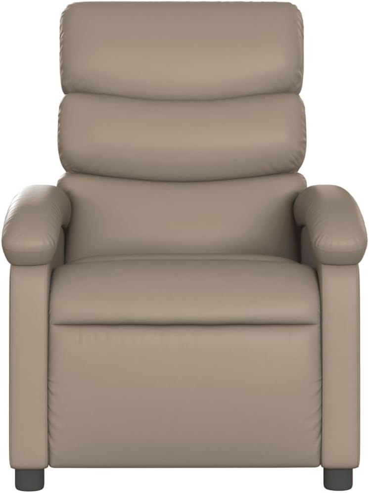 Elektrische Relaxstoel – Ligstoel – TV Stoel – Fauteuil – Verstelbare Stoel – Elektrische Ligfunctie – Duurzaam Kunstleer – Praktische Zijzak – Stabiel Frame – Cappuccino Bruin