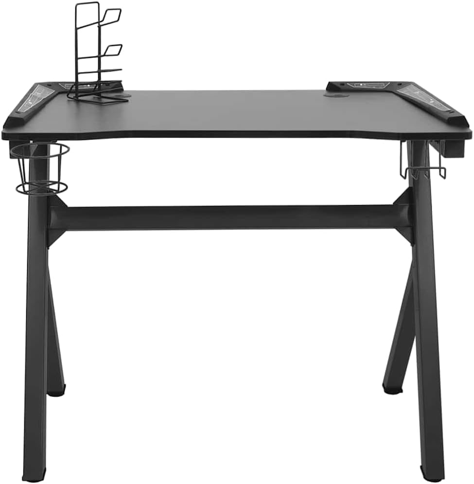 LED Gaming Bureau – Gamer Bureau – RGB Bureau – Gaming Desk – Computerbureau – 110x60x75 cm – Ergonomisch Ontwerp – RGB LED Verlichting